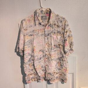 a.n.a Men's Casual Shirt with Tropical Print